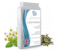 xSpan Labs L-Tryptophan Sleep Complex with Lemon Balm & Chamomile | L-Tryptophan Sleep Complex with Lemon Balm & Chamomile - Enhanced with Magnesium, Niacin & Vitamin B6 - Natural Night.