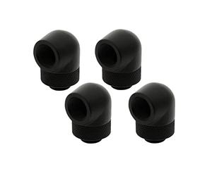 XSPC Adapter 90 Grad G1/4 Zoll AG auf G1/4 Zoll IG - drehbar, schwarz, 4er-Pack