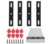 XSQD 4 Pieces Frameless License Plate Mount, Black Number Plate Holder, Invisible Anti Drop License Plate Holder, Car Front And Rear Fixed Number Plate Bracket, Personalised Number Plate