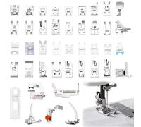 XSQD 42 Pieces Kit Sewing Machine Feet, Multifunctional Sewing Accessory, Not Easily Jumper, Suitable For Leather, Embroidery, Zipper, Button And Other Crafts Home Sewing Machine Presser Foot