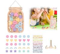 XSQD Points Reward Jar, Smiling Rainbow Rewards Jars for Children, Toilet Training Reward Chart, Reusable Rewards Behaviour Charts for Children, Home School Teacher Parent Incentive Jar