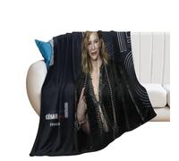 XSQING Cate Blanchett Famous Director Actress Poster Fleece Throw Blanket for Bed Couch Sofa 300GSM Super Soft And Warm Flannel Blankets Home Decor 50"x60"