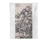 XSQING China Ink Painting Ancient Style Gong Xian Artworks Tapestry Room Aesthetic Wall Art Prints Home Modern Decor Gifts 30"x40"