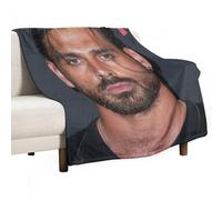 XSQING Michele Morrone Actor Portrait Blanket for Bed Couch Sofa Soft Lightweight Fleece Throw Blankets All Season Use Home Decor 70"x80"