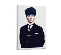 XSQING Mustafa Kemal Atatürk Portrait Paint Painting On Canvas Wall Art Poster Scroll Picture Print Walls Decor Home Posters 12x18inch(30x45cm)