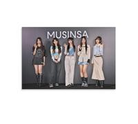 XSQING NewJeans Group Poster Popular K-pop Korean Poster Painting Canvas Wall Art Living Room Posters Painting 08x12inch(20x30cm)