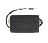 XSQKUYN Electric Guitar Pickup Set Brass Cover Electric Guitar Pickup Coil Spliting Pickup Humbucker Dual Coill Pickup N7.5K/B15K Output Black/Chrome(A)