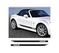 XSSJXMDJ Car Side Strip Stickers for Mazda MX-5, Car Side Skirt Stickers stripe Decals Side Skirt Self Adhesive Stickers Accessories,A-Glossy Black