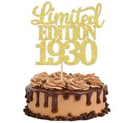 Xsstarmi 1 Pack Limited EDITION 1930 Cake Topper Gold Glitter Happy 95th Bithday Cake Pick Decoration for Cheers to 95 Years Happy 95th Birthday Anniversary Party Cake Decorations Supplies