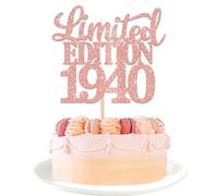 Xsstarmi 1 Pack Limited EDITION 1940 Cake Topper Glitter Rose Gold Happy 85th Bithday Cake Pick Decoration for Cheers to 85 Years Happy 85th Birthday Anniversary Party Cake Decorations Supplies