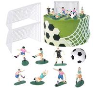 Xsstarmi 10 Pack Football Sports Cake Topper 3D Football Player Cake Pick Football Match Game Soccer Cake Decorations for Football Theme Baby Shower Wedding Birthday Party Supplies