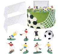 Xsstarmi 10 Pack Football Sports Cake Topper 3D Football Player Game Soccer Cake Pick Decoration for Football Theme Baby Shower Wedding Birthday Party Cake Decorations Supplies