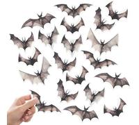 Xsstarmi 42 Pack Edible Bat Cupcake Toppers Halloween Bat Cake Decorations Spooky Birthday Decorations for Halloween Theme Baby Shower Birthday Bat Teme Party Cake Decorations