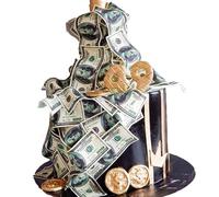 Xsstarmi 50 Pack Edible Money Cake Topper 100 Dollar Bill Image Cupcake Toppers Edible Money Image Wafer Paper Cake Decorations for Baby Shower Birthday Anniversary Party Decor Supplies