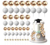 Xsstarmi Grad Cap Cake Topper Decor Star Balls Congrats Grad Diploma Done Cake Pick Class of 2026 Graduation Party Cake Decorations for Prom 2026 Graduation Party Cake Supplies Black Grey