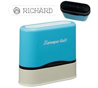 Xstamper QuiX Name Stamp (Impression Size: 9.5 x 46mm). Wash-Resistant Custom Stamp for Labelling Kids' Clothing & Equipment, Waterproof Ink Stamps with Refill - Genuine Xstamper Self Inking Stamps