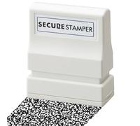 Xstamper Secure Stamper (Impression Size: 13mm x 14mm) Redact Private and Confidential Information with Black Oil-Based Address Blocker Stamp - Genuine Xstamper Self Inking Stamps