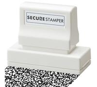Xstamper Secure Stamper (Impression Size: 24mm x 71mm) Redact Private and Confidential Information with Black Oil-Based Address Blocker Stamp - Genuine Xstamper Self Inking Stamps