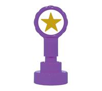 Xstamper Xclamations Gold Star Teacher Stamp (Impression Size: 22mm). Pre-Inked Stamper for Marking School Work, Refillable Ink Stamps with Protective Dome - Genuine Xstamper Self Inking Stamps