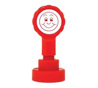 Xstamper Xclamations Smiley Face Teacher Stamp (Impression Size: 22mm). Pre-Inked Stamper for Marking School Work, Refillable Ink Stamps with Protective Dome - Genuine Xstamper Self Inking Stamps
