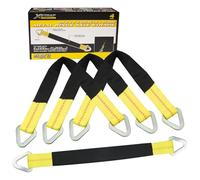 XSTRAP 4 Pack of 24 x 2" Axle Strap with Protective Sleeve and D-Ring for Securing Car Transport, Axle Tie Down Straps - 3333 Lb. Capacity 10,000 Breaking Strength