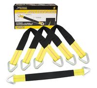 XSTRAP 4 Pack of 36 x 2" Axle Strap with Protective Sleeve and D-Ring for Securing Car Transport, Axle Tie Down Straps - 3333 Lb. Capacity 10,000 Breaking Strength