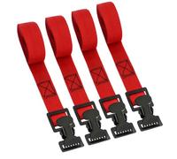 XSTRAP 4pk 1" x 5-1/2ft JUST Clip All-Purpose Lashing Strap, Red