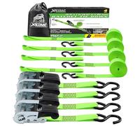 XSTRAP 4PK Ratchet Tie Down Straps, 4PCS Soft Loops