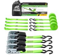 XSTRAP 4PK Ratchet Tie Down Straps, 4PCS Soft Loops