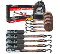 XSTRAP Ratchet Tie Down Straps - 4 Pk - 10 Ft- 300 Lbs Load Cap- 900 Lbs Break Strength-Cargo Straps for Moving Appliances, Lawn Equipment, Motorcycle (Camouflage)