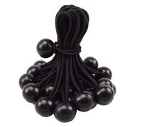 XSTRAP STANDARD 28 Pieces Ball Bungee Cords with Elastic String for Canopy, Tarp, Straps, Tent and Wires, 6-Inch, Black