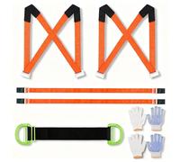 XSTRAP STANDARD Moving Straps Lifting System Kit Moving Strap with Non-Slip Silicone for 2-Person, Widen Handle Lifting Straps for 1-Person for House-Moving, Furniture, Appliances, Boxes
