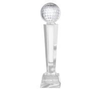 XSTZR Custom Engraved Glass Trophy - Personalized Player of the Match Award, Sports Competition Trophy, MVP, Best Goalkeeper, Top Scorer Prize for Football, Basketball, Golf, Volleyball (golf)