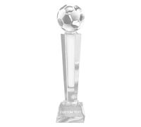 XSTZR Custom Engraved Glass Trophy - Personalized Player of the Match Award, Sports Competition Trophy, MVP, Best Goalkeeper, Top Scorer Prize for Football, Basketball, Golf, Volleyball (football)