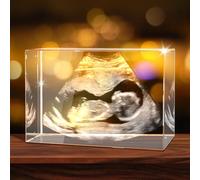 XSTZR Customized 3D Crystal Photo, Personalized Gifts with 3D Laser Etched, Engraved Inside the Crystal Using Your Photo Memorial Customized Gifts for Mother's Day (Horizontal Cuboid)