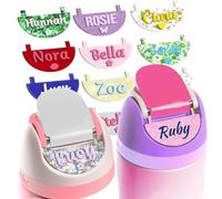 XSTZR Owala Name Plate, Personalized Custom 3D Glitter Topper for Owala Water Bottle 24oz 32oz 40oz | Adhesive Acrylic Tag | Customized Lid Topper Accessories for Kids, Gift Idea (Shield)