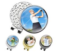 XSTZR Personalized Golf 3D Ball Marker with Photo & Magnetic Hat Clip - Custom Photo 1" Golf Ball Marker for Golfers Unique Golf Gift for Men & Women (picture)