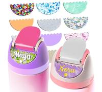 XSTZR Personalized Owala Name Plate Water Bottle Accessories,Custom Name Tag Topper for Owala,Ideal Christmas & Birthday Gift (Wave)
