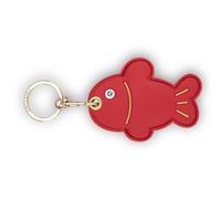 XSUIOY Leather Keychain Case Holder Compatible with Apple AirTag, GPS Airtag Keychain Finder Tracker with Key Ring, Anti-Scratch Protective Air Tag Cover for Keys, Wallet(Fish)