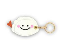 XSUIOY Leather Keychain Case Holder Compatible with Apple AirTag, GPS Airtag Keychain Finder Tracker with Key Ring, Anti-Scratch Protective Air Tag Cover for Keys, Wallet(Dumpling)