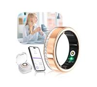 XSWCCJJ 10th Gen Diamond Smart Ring and Wireless Charging Case【Industry Number 1-0 Measurement Error】2025 Fitness Tracker for Sleep Monitoring, Portable SpO2 Smart Ring for Android and iOS, Gold 10#