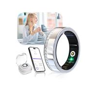 XSWCCJJ 10th Gen Diamond Smart Ring and Wireless Charging Case【Industry Number 1-0 Measurement Error】2025 Fitness Tracker for Sleep Monitoring, Portable SpO2 Smart Ring for Android and iOS, Silver 11#