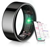 XSWCCJJ 6.0 Smart Ring【Industry First - 0 Measurement Error】【IP68 Waterproof】 2025 Smart Ring Women & Men for Sleep Tracking Wearable Device, SpO2, Fitness ring Black 8#