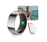 XSWCCJJ 6.0 Smart Ring, Made of Titanium - Meaningless Wearing Experience, Ultra Thin LED Touch Screen, Wireless Charging is Always Available, Business and Sports, Black 13#