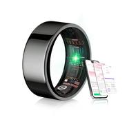 XSWCCJJ 6.0 Smart Ring, Made of Titanium - Meaningless Wearing Experience, Ultra Thin LED Touch Screen, Wireless Charging is Always Available, Business and Sports, Black, 12#