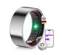XSWCCJJ 9.0 Smart Ring & Includes Charging Compartment, Industry No. 1 - 0 Measurement Errors, 2026 Fitness Tracker for Sleep Tracking Wearable, SpO2, Smart Ring for Android & iOS, Silver 9#