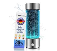 XSWCCJJ Hydrogen Water Bottle, 12 Hours Nano Bubble Polymerisation - H₂ Persistence, Hydrogen Water Bottle, 3000 PPB Through SPE/PEM Technology, Hydrogen Water Generator for Travel, Sports