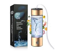 XSWCCJJ Hydrogen Water Bottle, SPE PEM Technology - 5000PPB, Double Hydrogen Concentration, Water Treatment in 3 Minutes, 450 ml Gold