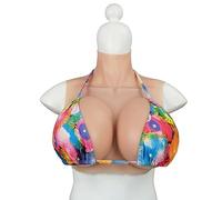 XSWL Realistic Silicone Breast Forms A-H Cup Fake Boobs Tits Shemale Transgender Sissy Drag Queen Crossdresser Breastplates Cosplay,Color 2,BCUP