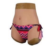 XSWL Realistic Silicone Penetrable Fake Vagina Panties Hip Enhancer Underwear for Crossdresser Artificial Transgender Drag Queen Male,#1,A Upgrade style